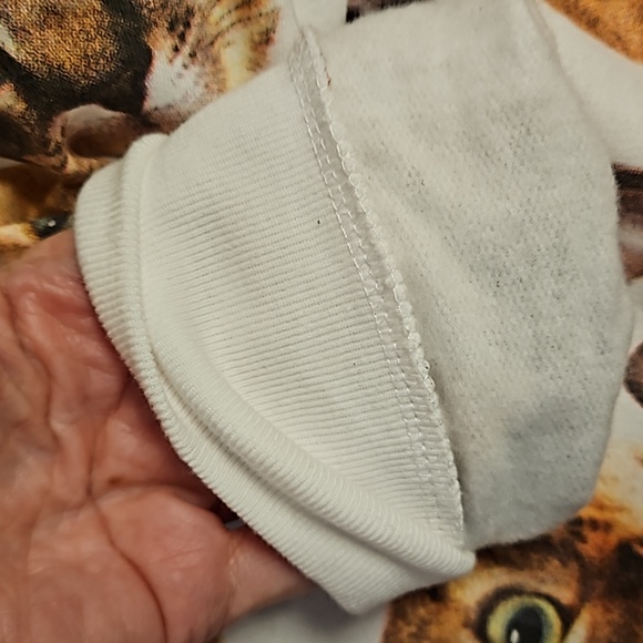 Freeze Cat kitten heads graphic sweatshirt Small white hello kitty cat lady - Picture 8 of 10